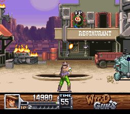 Wild Guns (Europe) In game screenshot